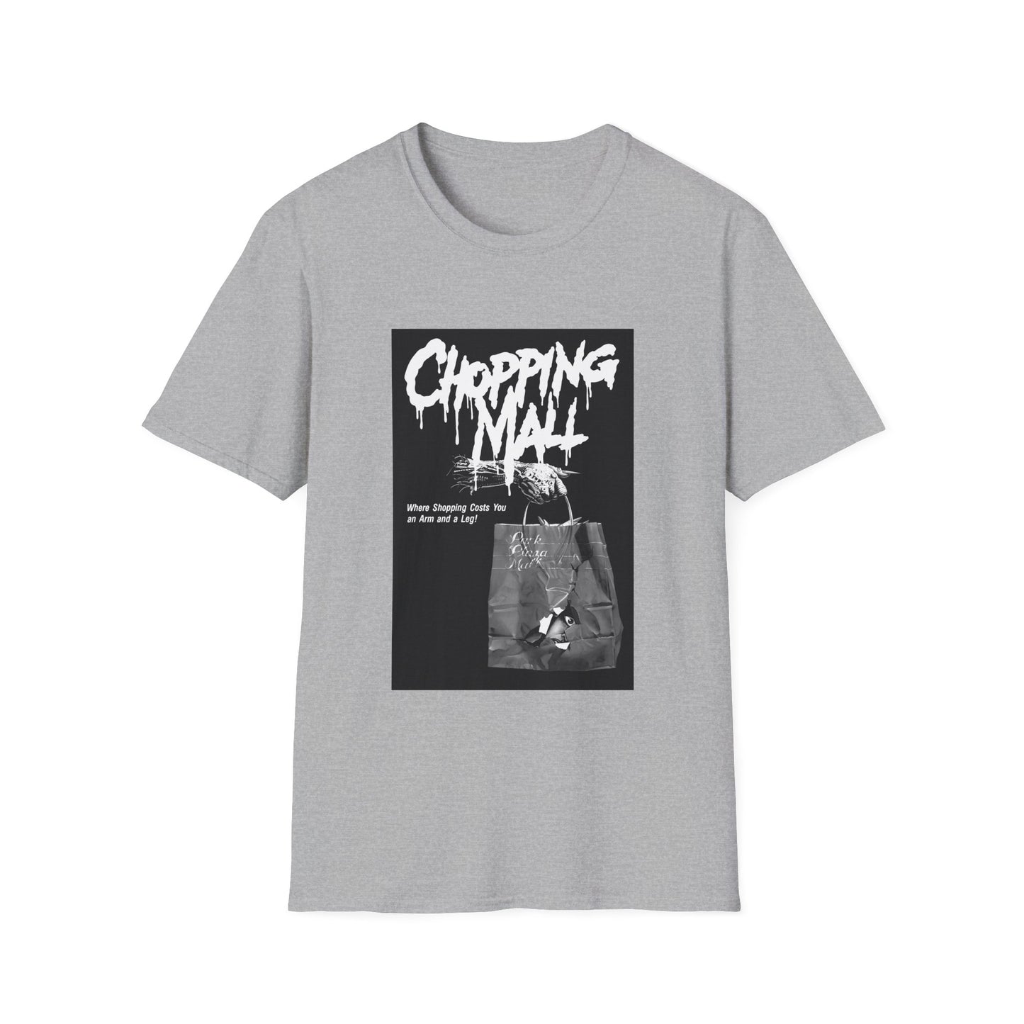 chopping mall 1986 poster black and white tshirt