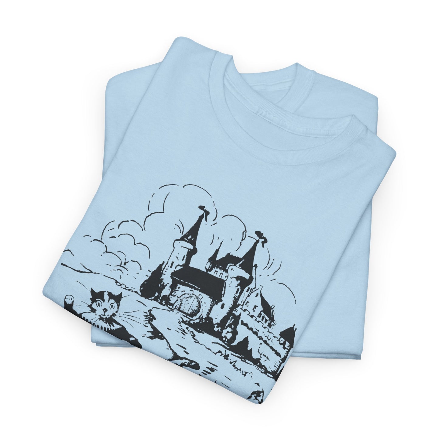 puss in boots vintage illustration tshirt