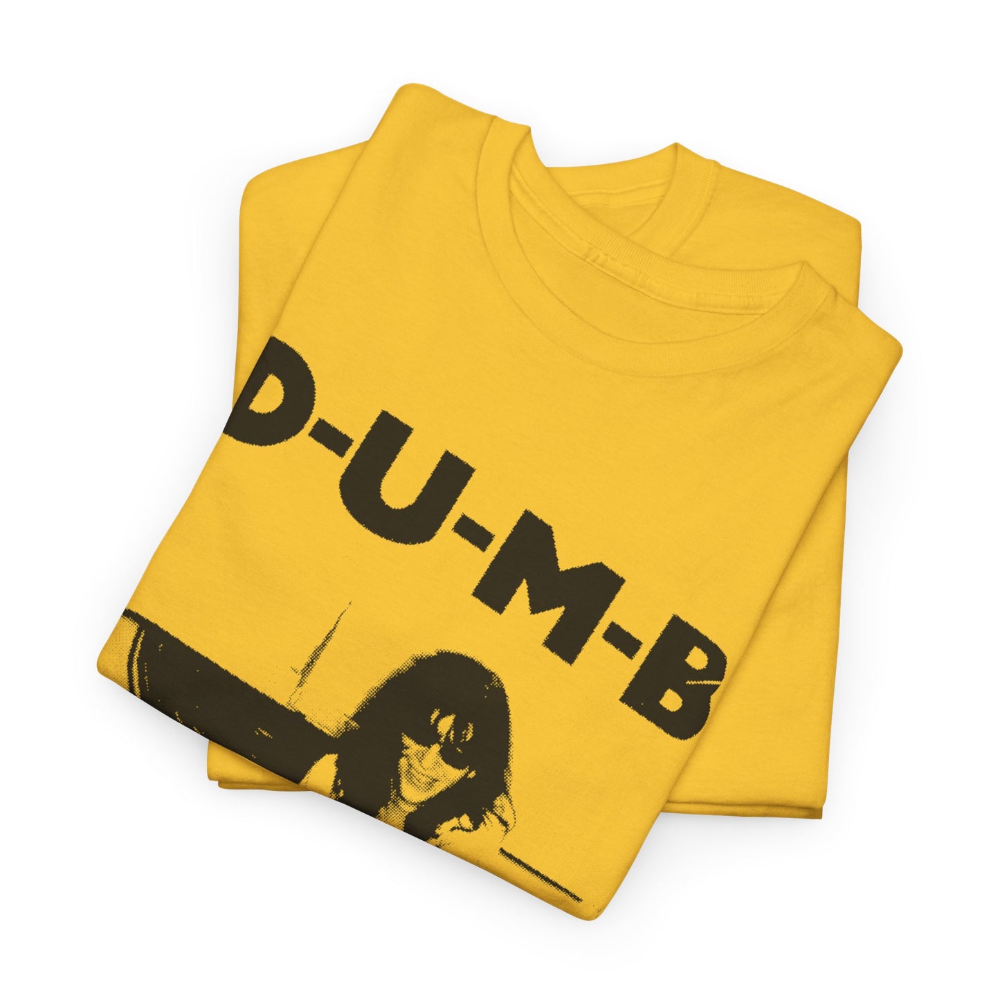 joey ramone D-U-M-B pinhead lyric photo tshirt