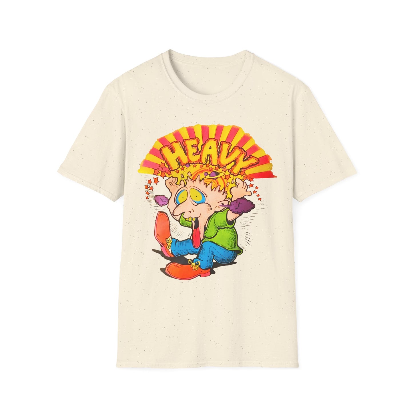 1970s "heavy trip" cartoon character reproduction tshirt