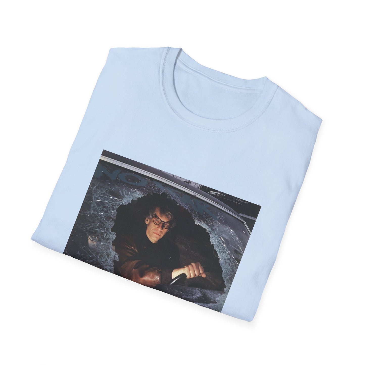 david cronenberg in a car window says no fear tshirt