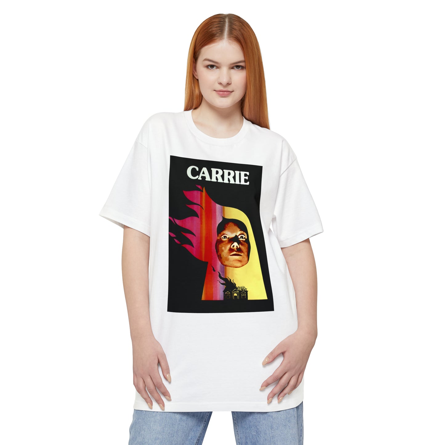 oversized 1976 spanish movie poster for carrie unisex tall beefy tshirt