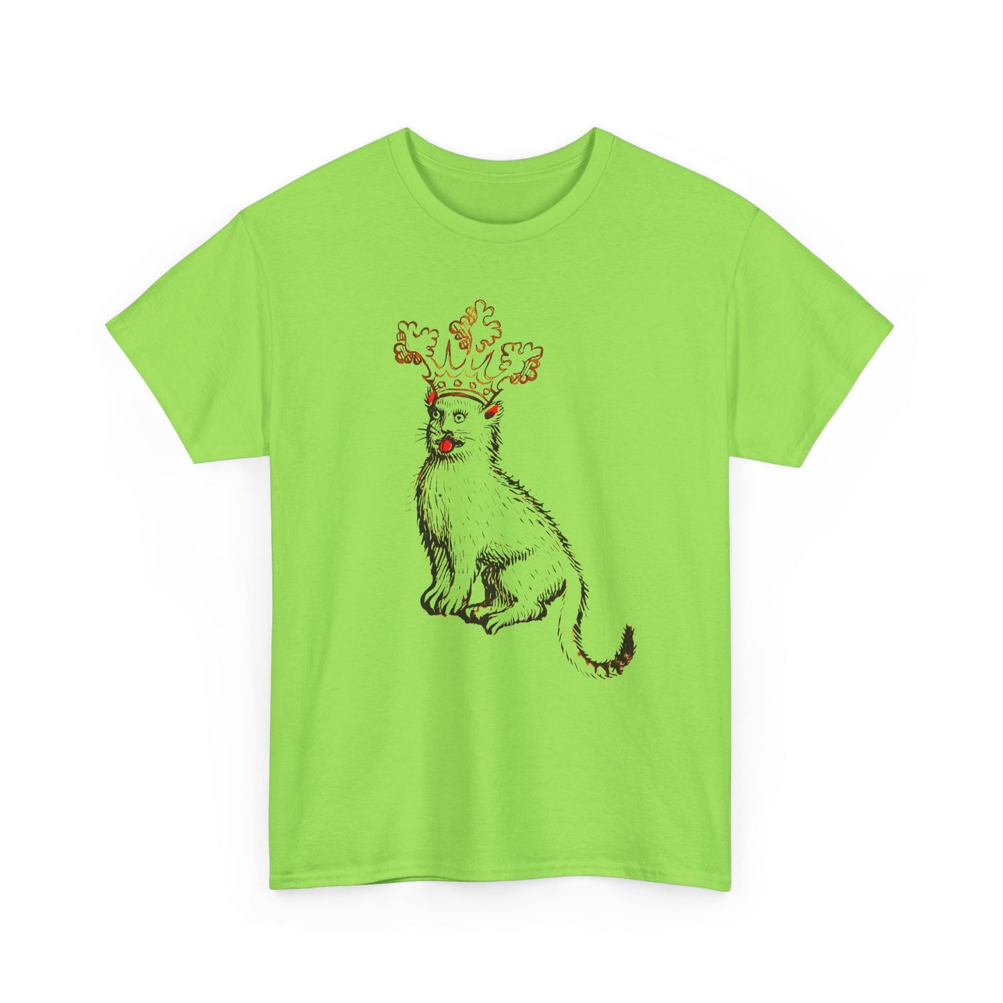 mid 1400s crowned cat from the scheibler armorial manuscript tshirt