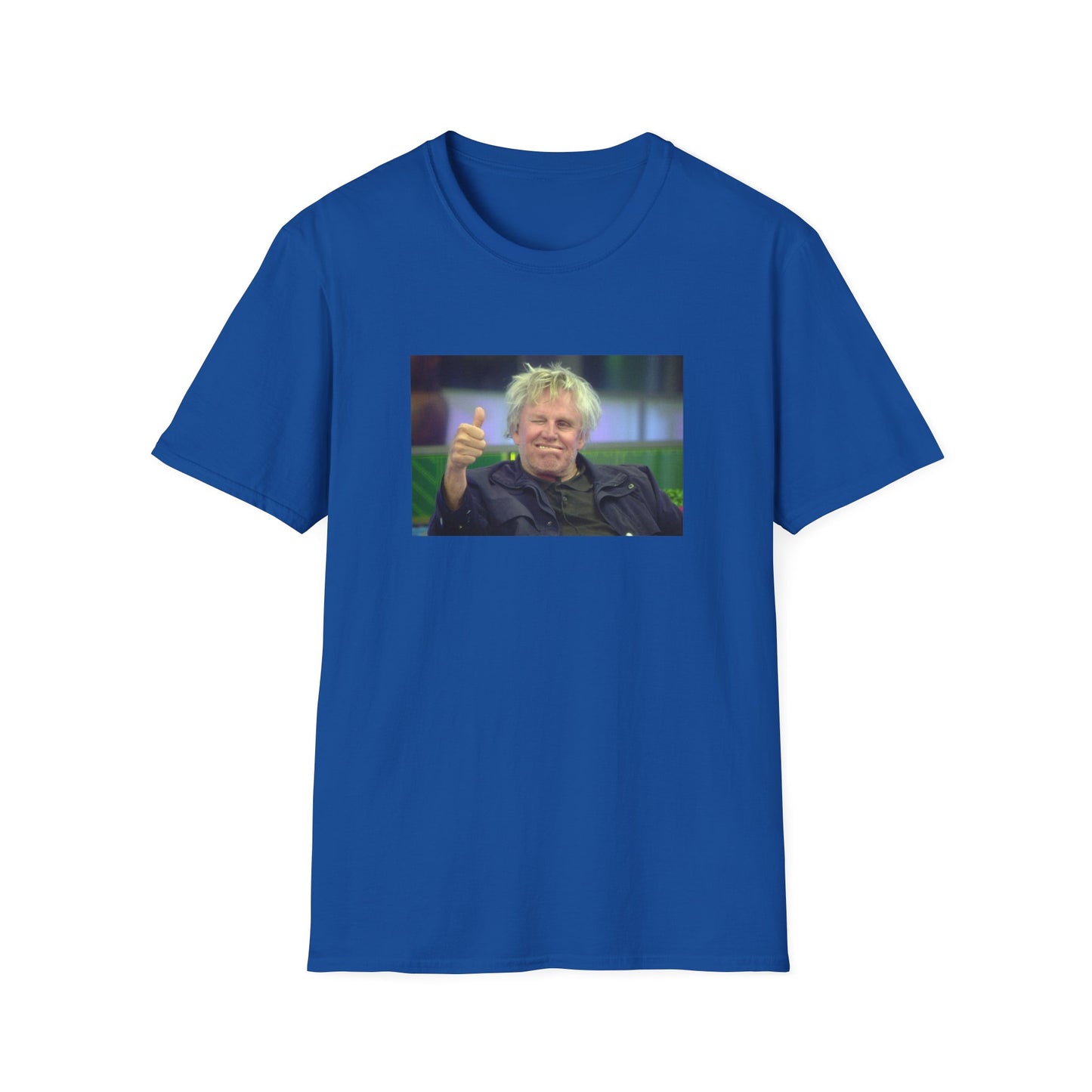 gary busey thumbs up tshirt