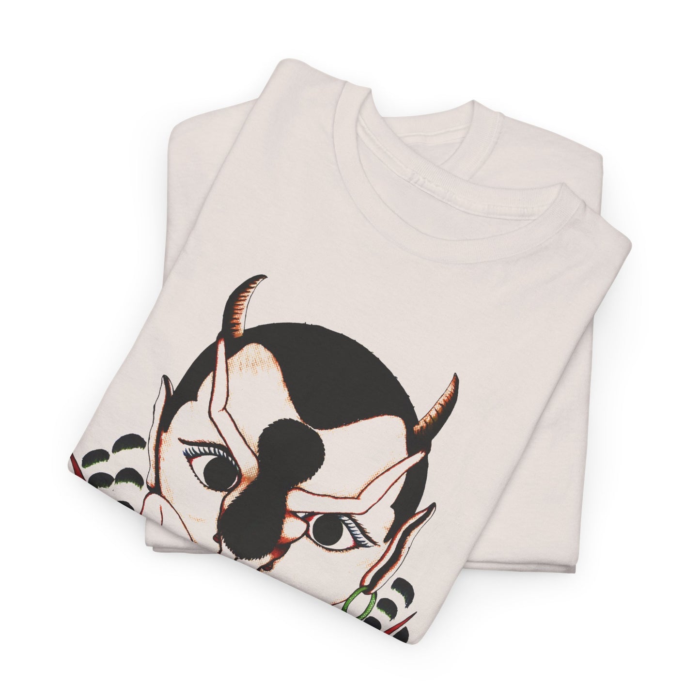 mid century untitled (devil and consort) rosie camanga illustration edit tshirt