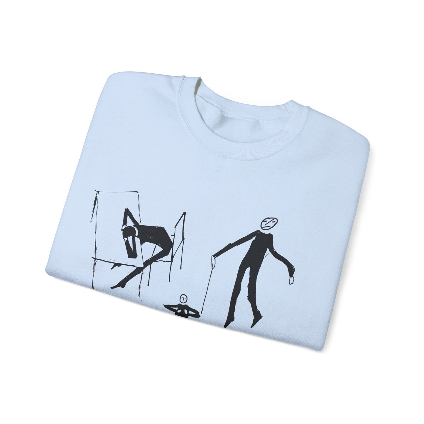 early 1900s sketches (collage of sketches) india ink on paper by franz kafka unisex heavy blend crewneck sweatshirt