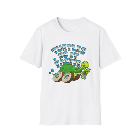 1980s turtle wax advertisement "turtles do it faster" reproduction tshirt