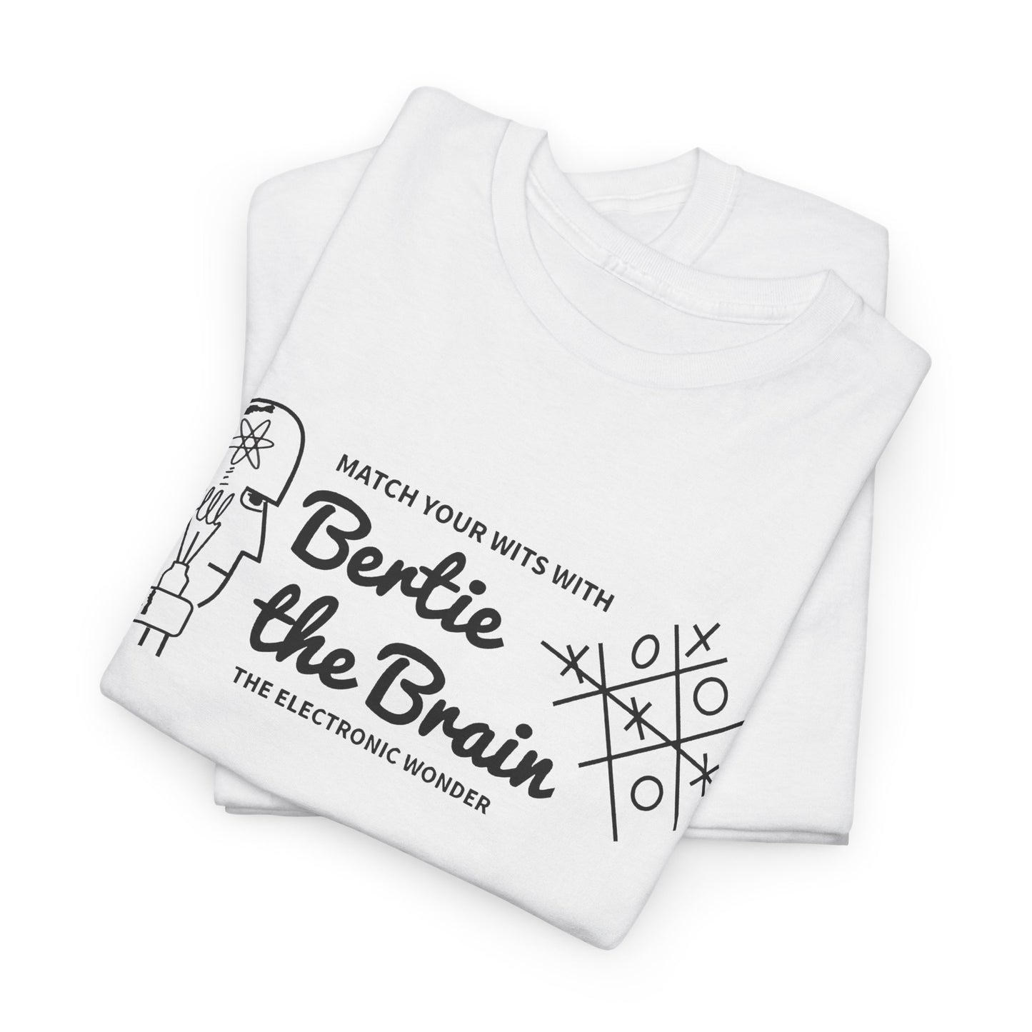 bertie the brain 1950 video game tshirt