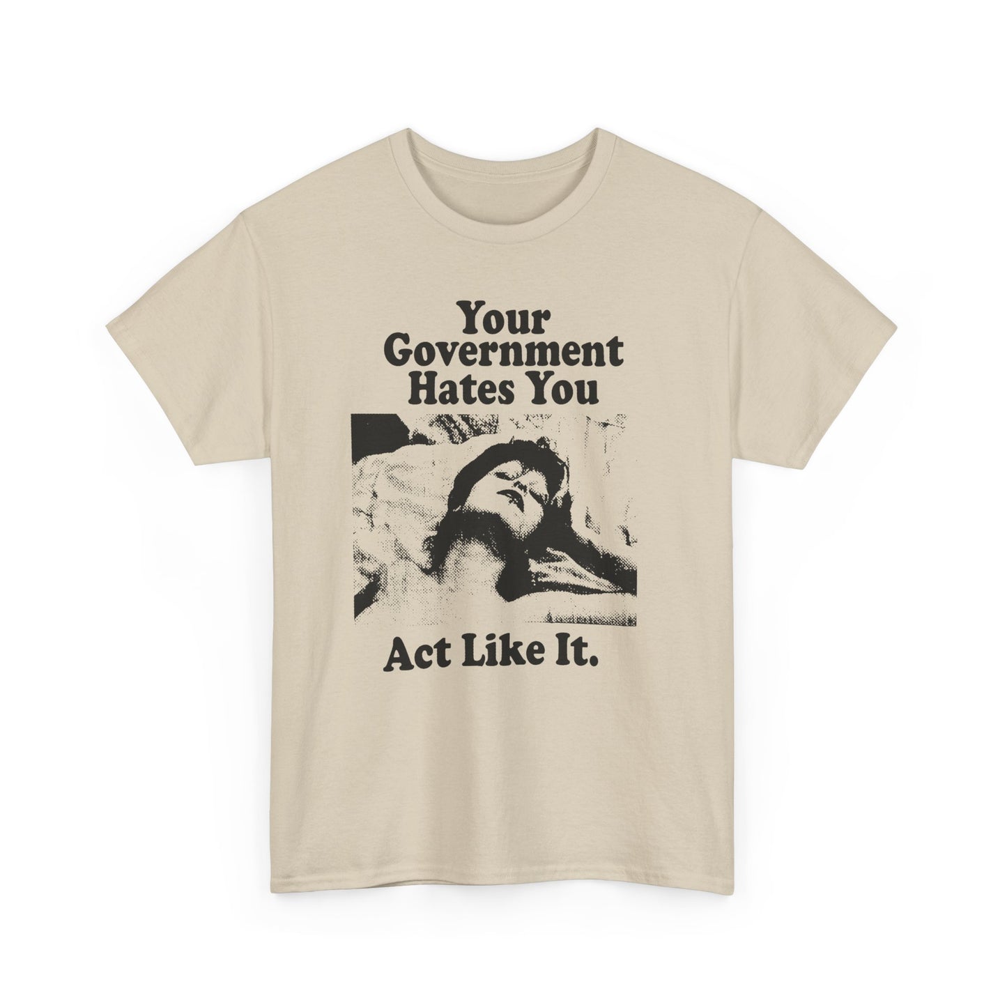 vintage playboy graphic your government hates you act like it reproduction tshirt