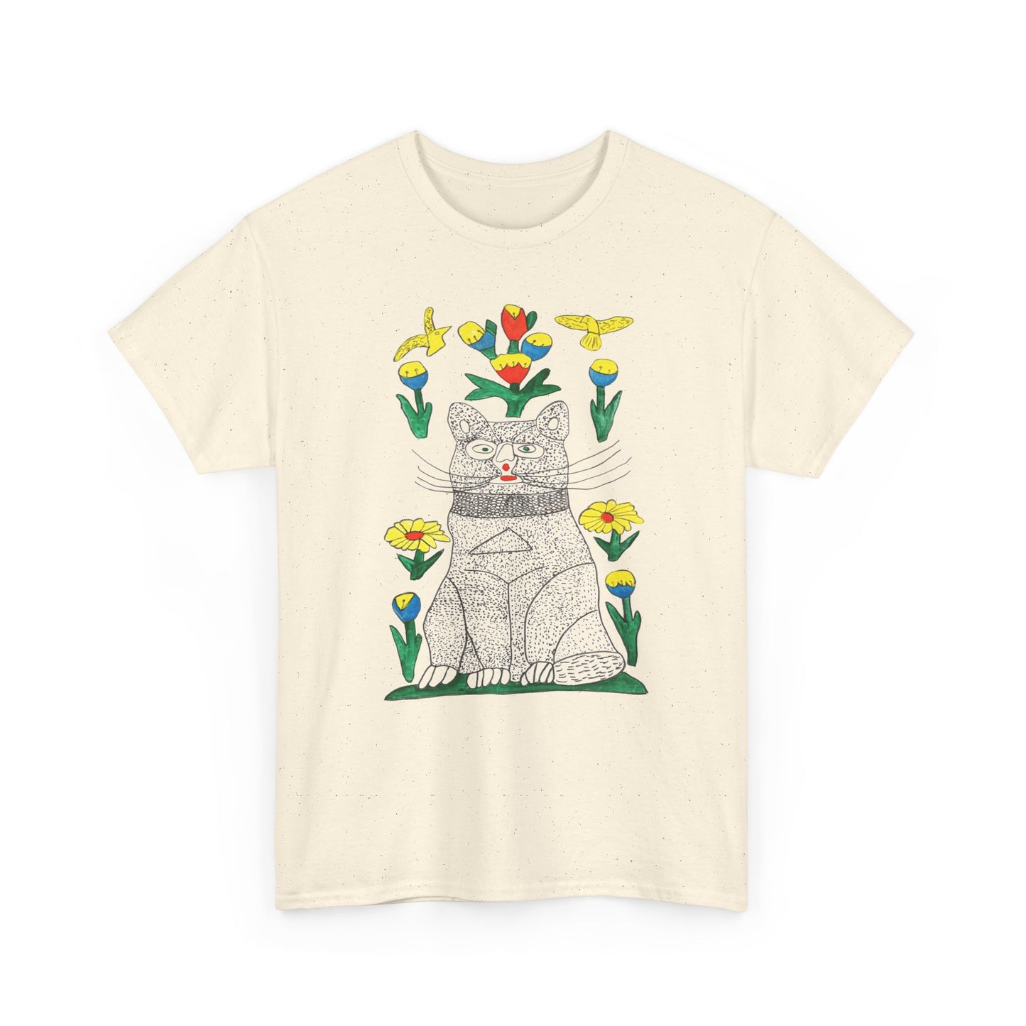1970s cat painting by canadian folk artist joseph sleep custom edit tshirt