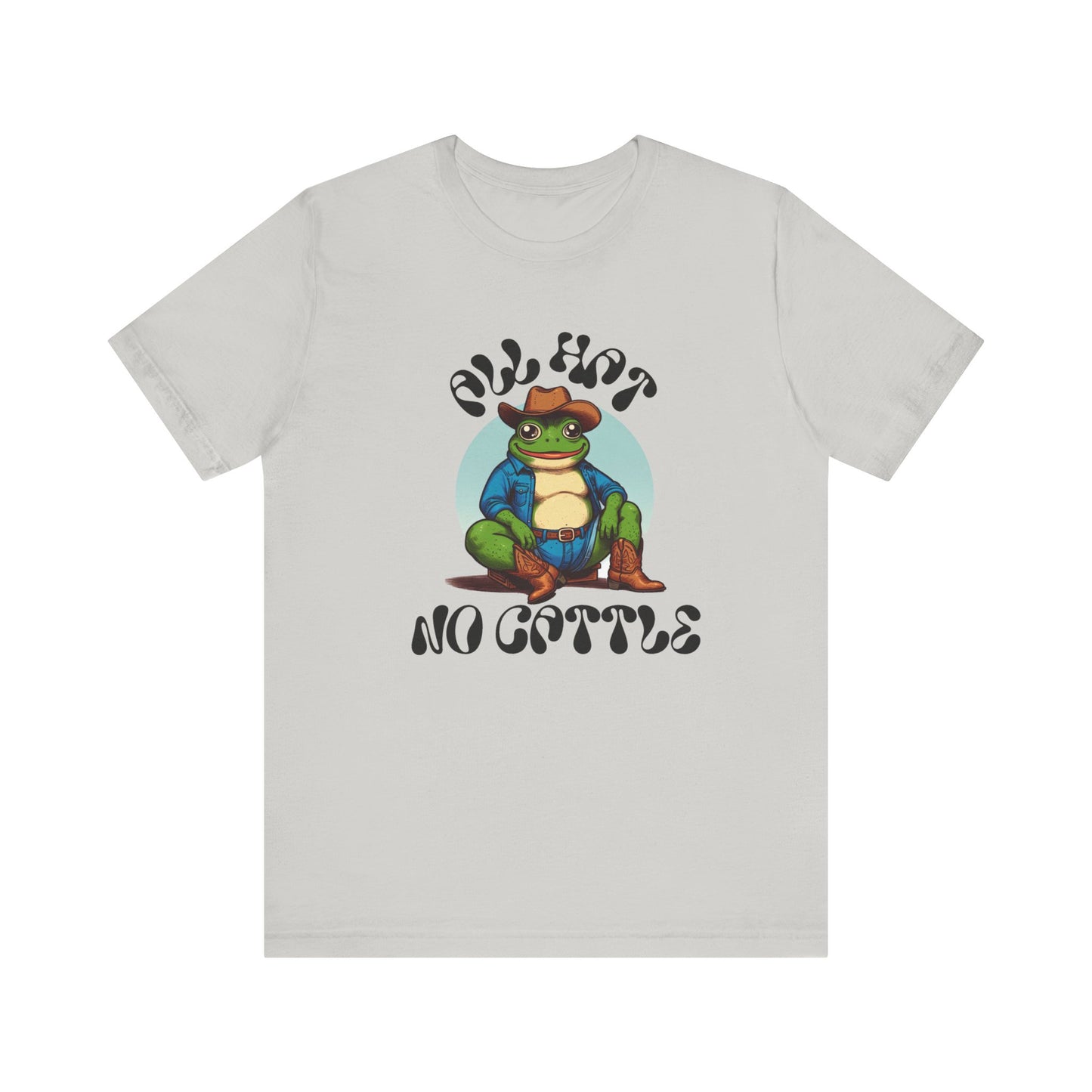 tubby frog "all hat no cattle" tshirt