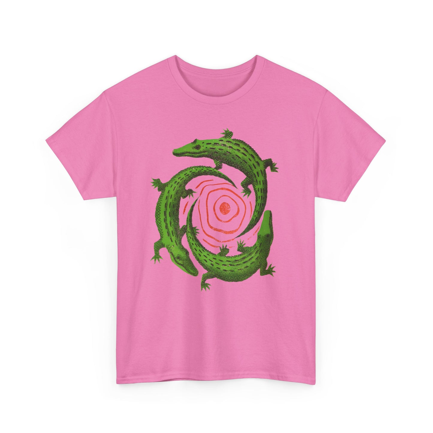 mid century manolo prieto three alligators swirl book cover tshirt