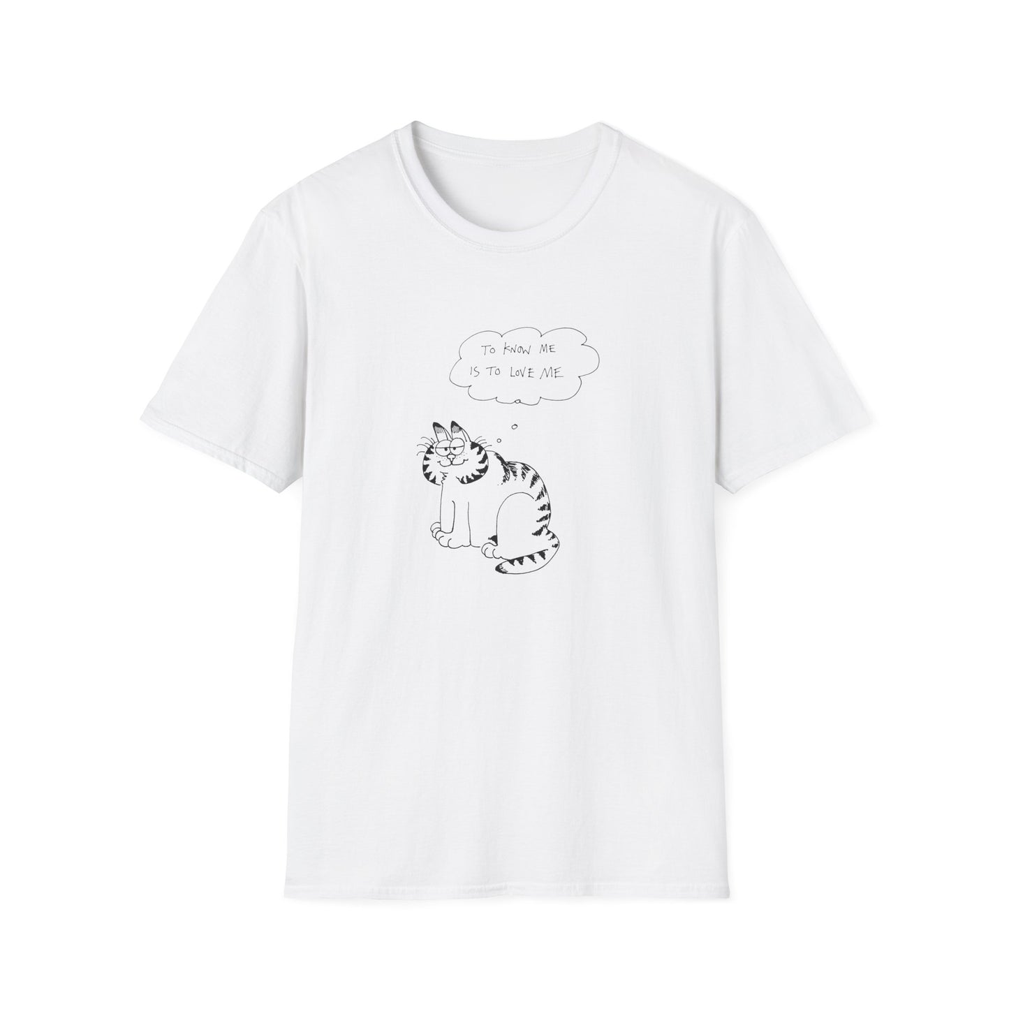 original drawing garfield fan art to know me is to love me tshirt