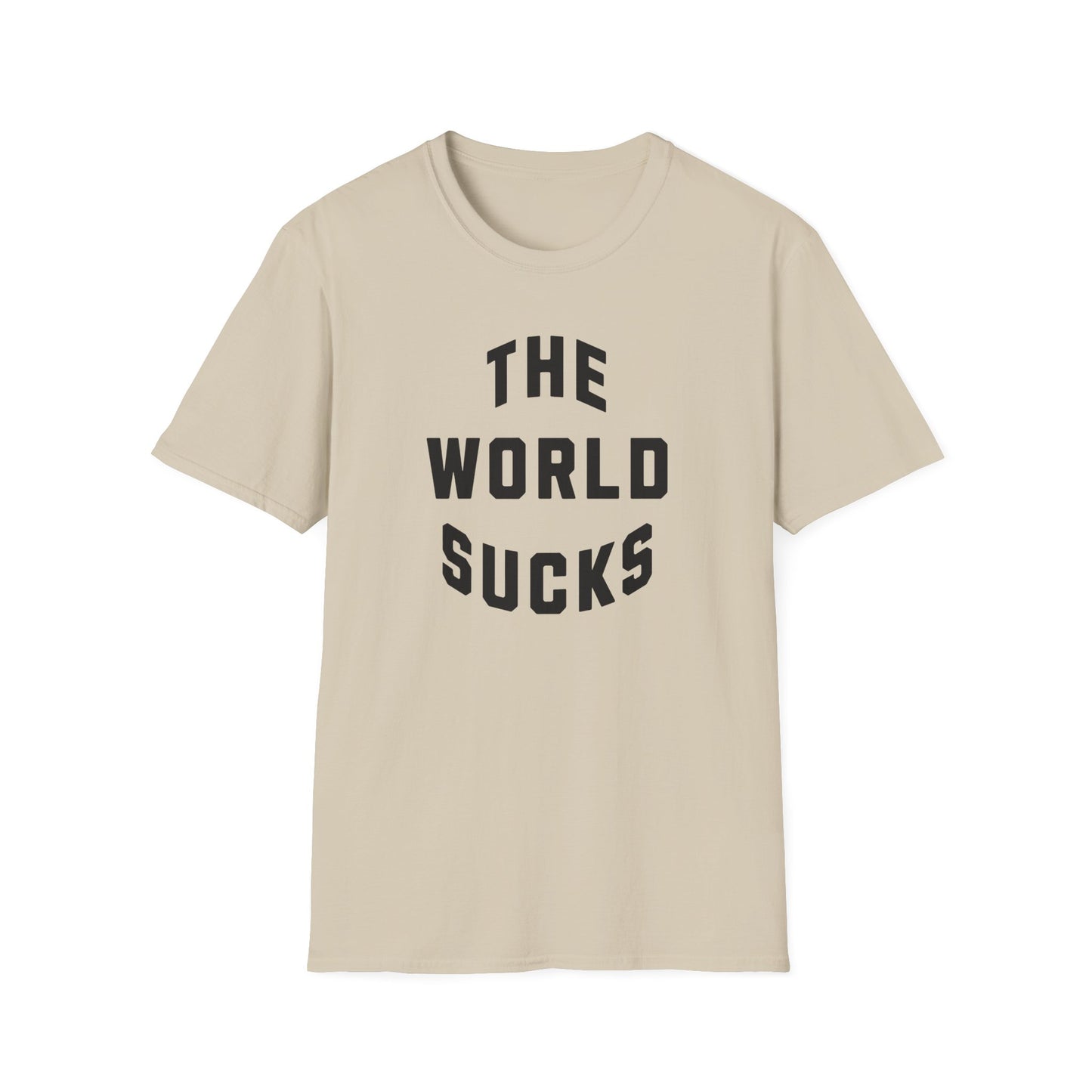 the world sucks vintage design tshirt