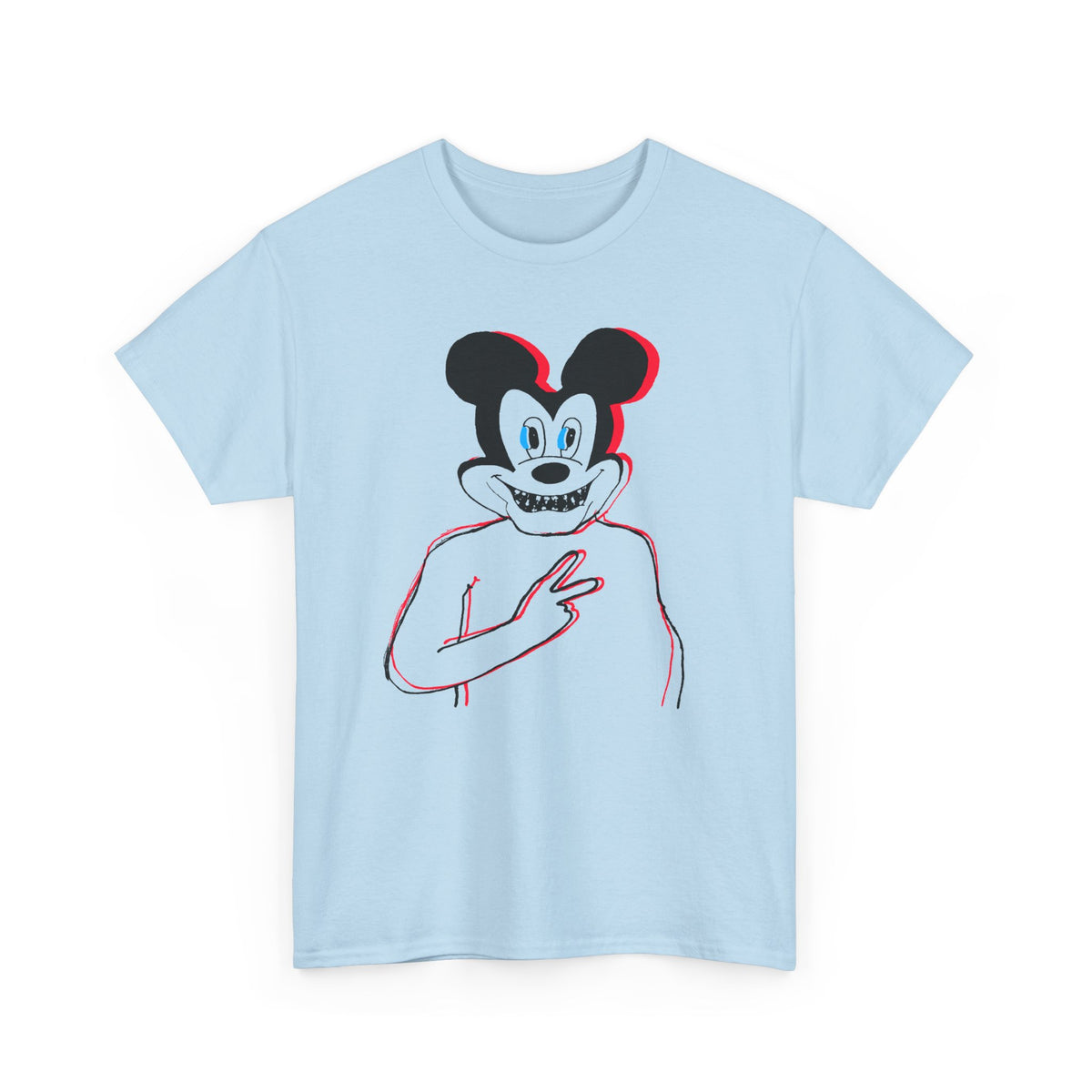 1960s british underground magazine peace sign mouse fan art edit with color tshirt