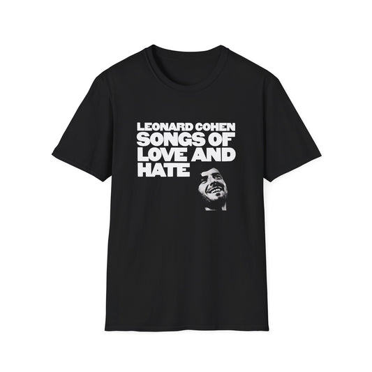 leonard cohen 1971 songs of love and hate album tshirt