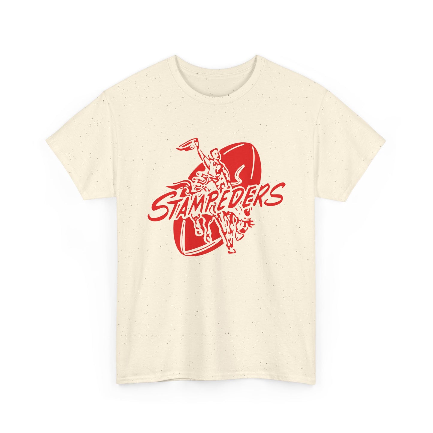 cfl calgary stampeders 1945 to 1971 vintage logo repdroduction tshirt