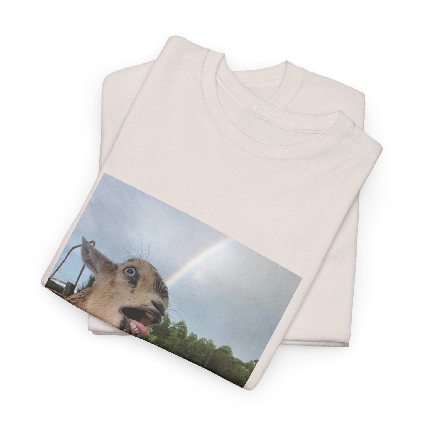 rainbow goat photo tshirt
