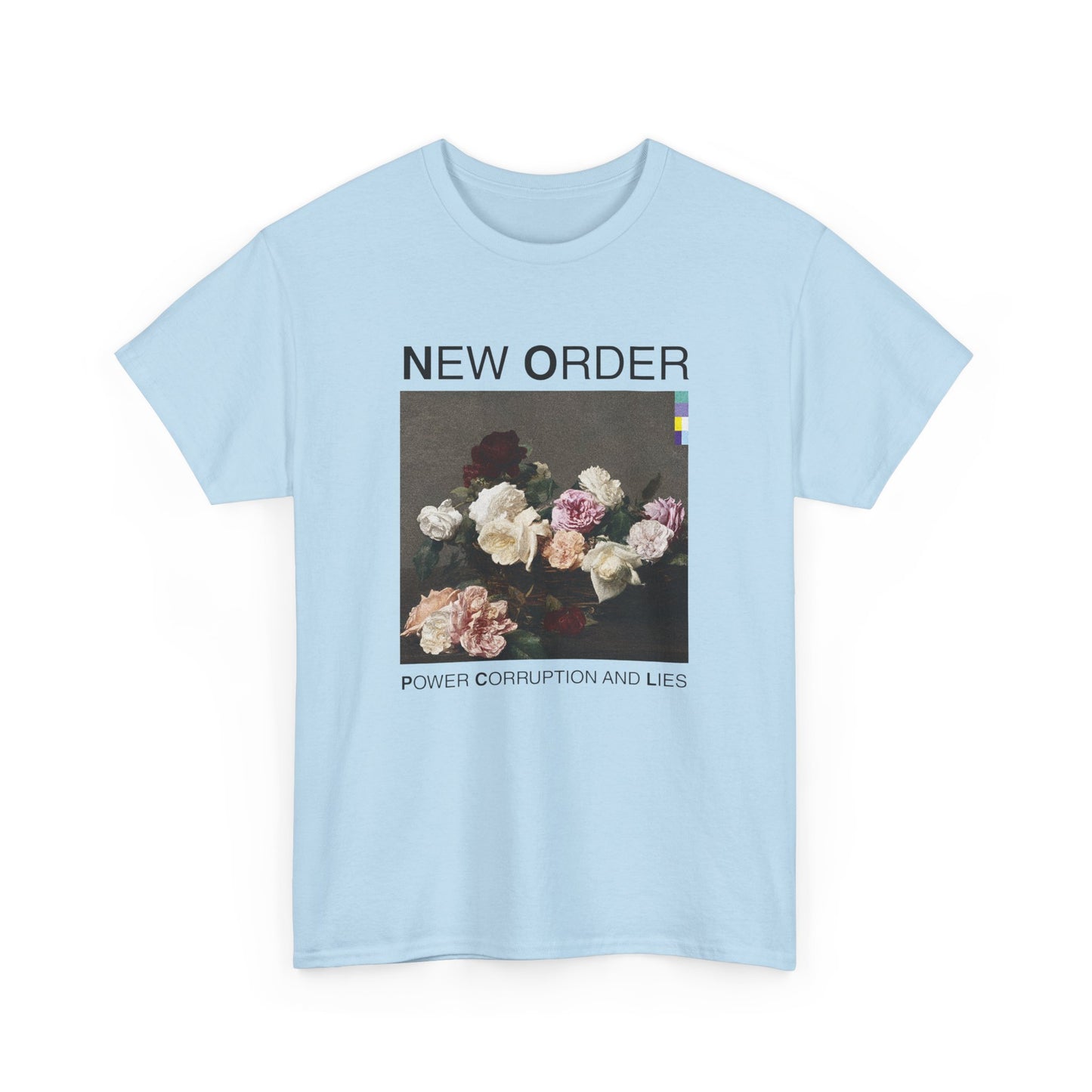1983 new order album love, corruption & lies tshirt