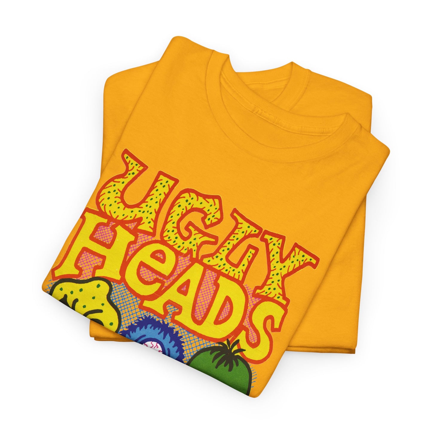 vintage american bubblegum graphic ugly heads reproduction tshirt