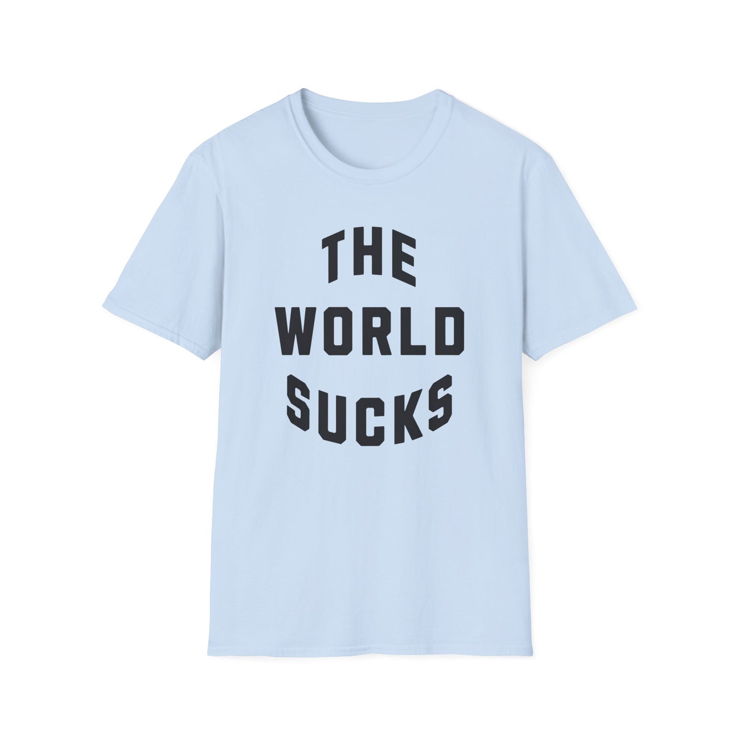 the world sucks vintage design tshirt