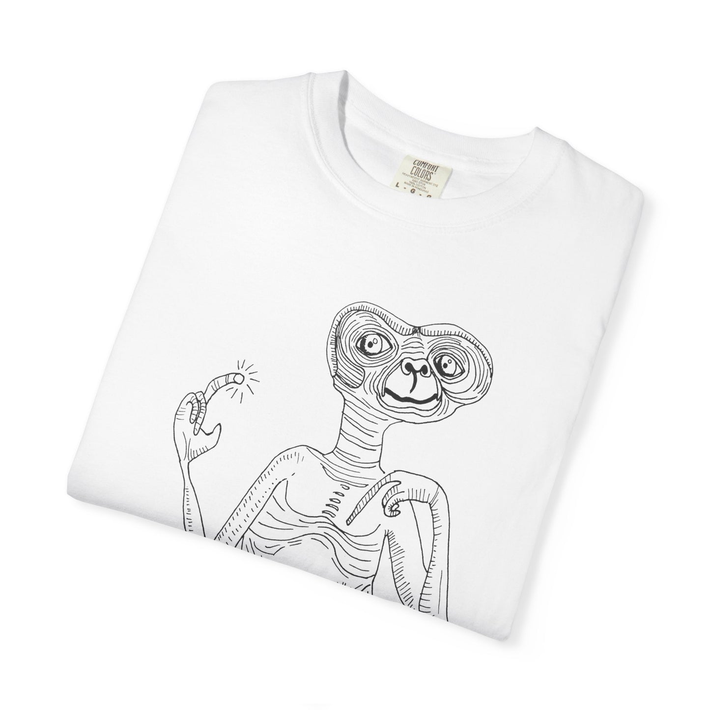 original drawing E.T the extraterrestrial tshirt on comfort colors