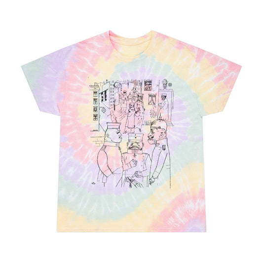 1919 george grosz lithograph "the pimps of death" tie dye tshirt