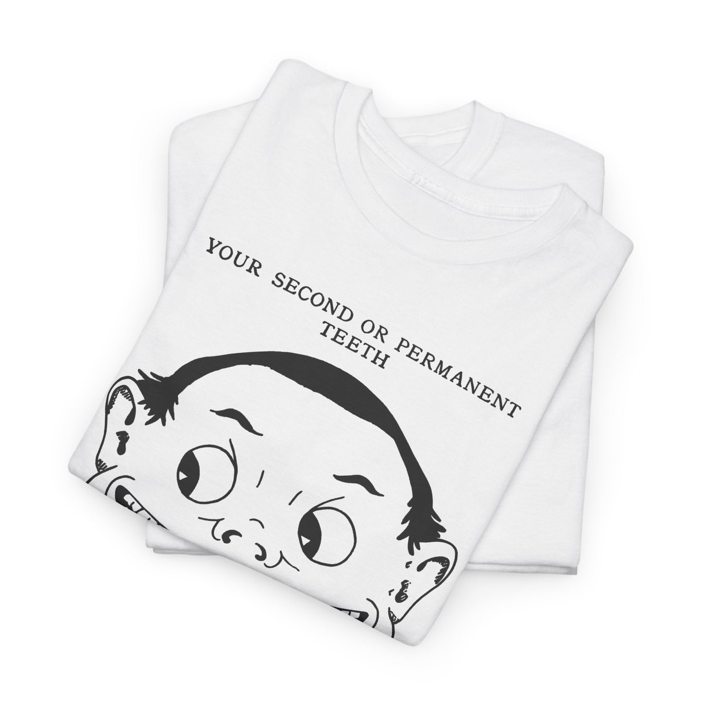 1918 illustration from child's book of teeth kid with teeth chart tshirt
