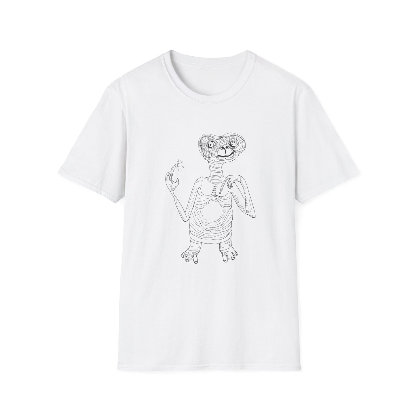 original drawing E.T the extraterrestrial on a tshirt