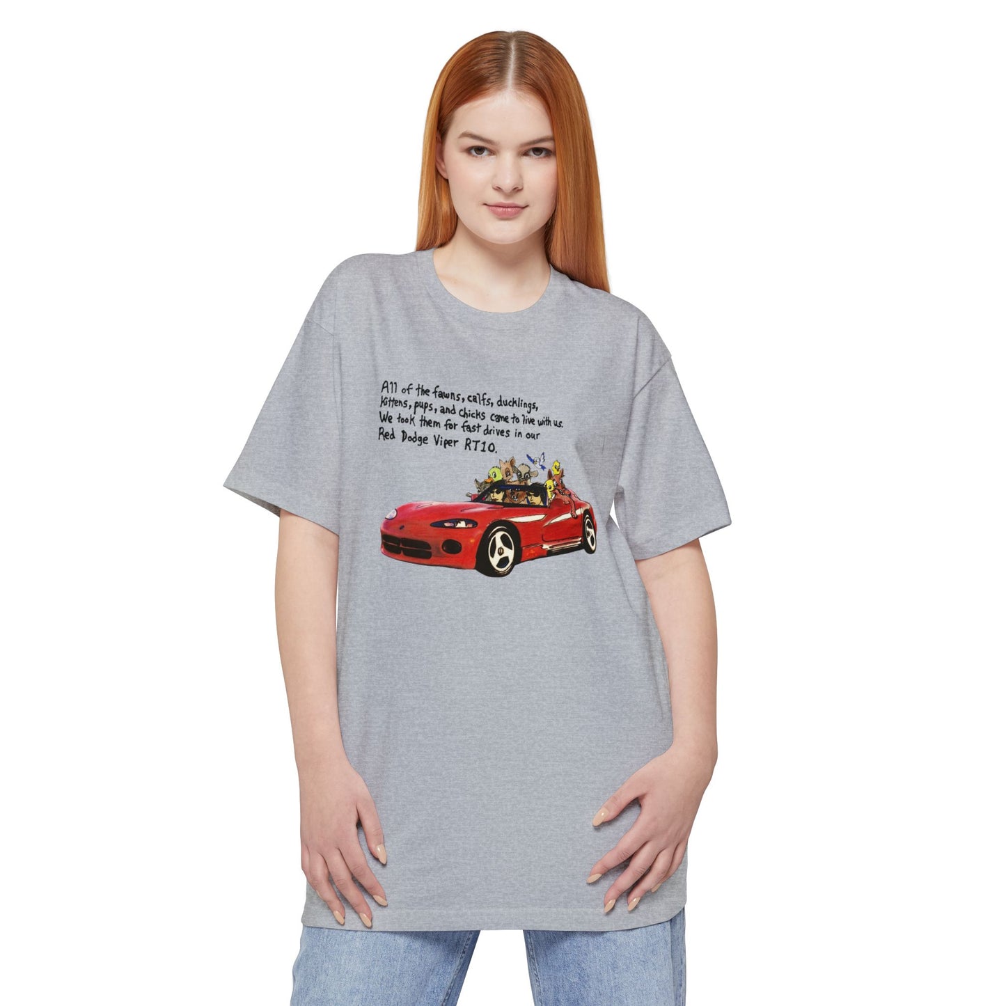 oversized dodge viper rt10 original drawing unisex tall beefy tshirt