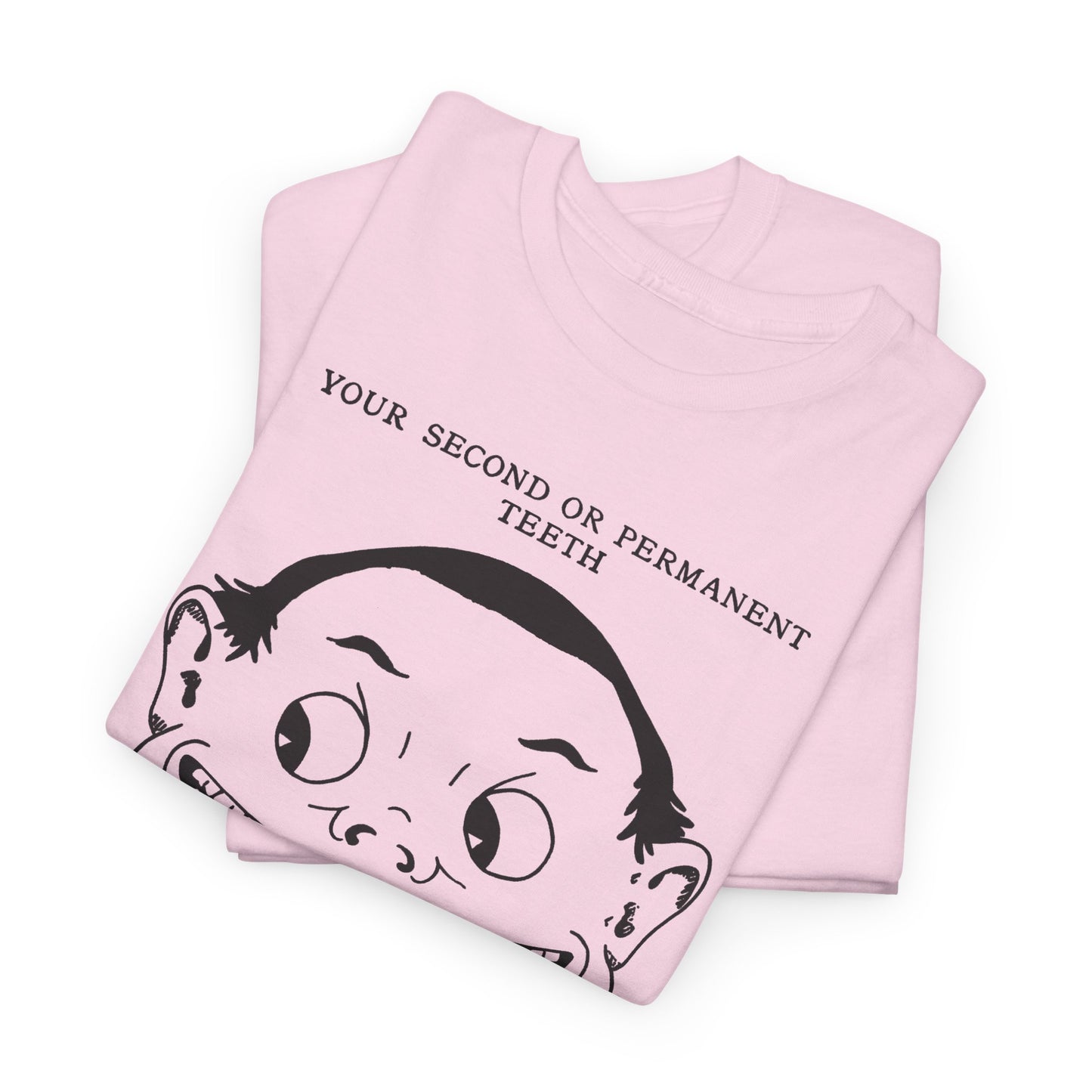 1918 illustration from child's book of teeth kid with teeth chart tshirt