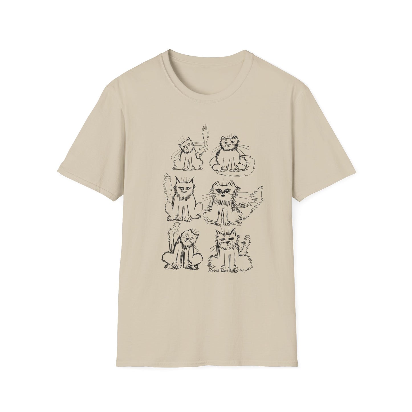 original drawing another six cats tshirt