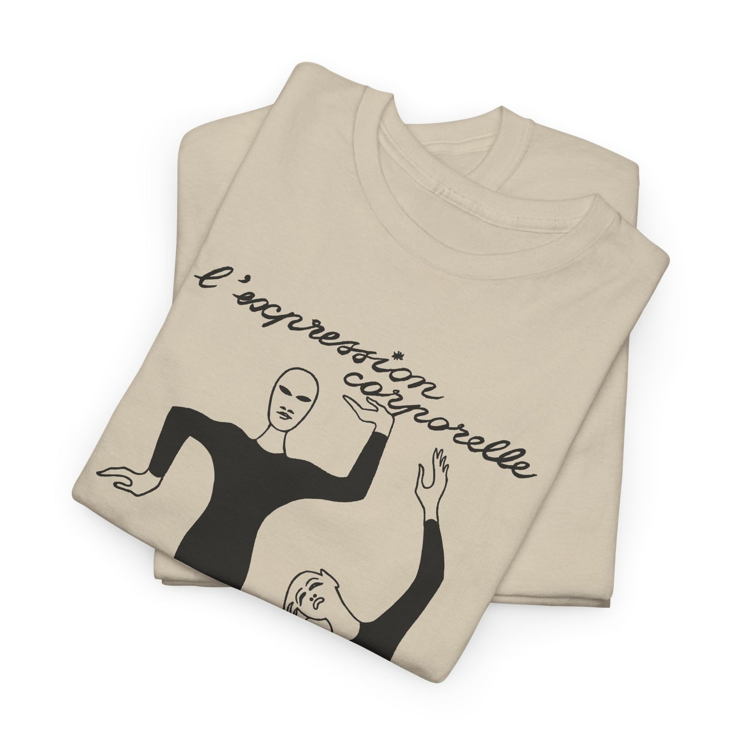 1968 french illustration of mimes from initiation au mime reproduction tshirt