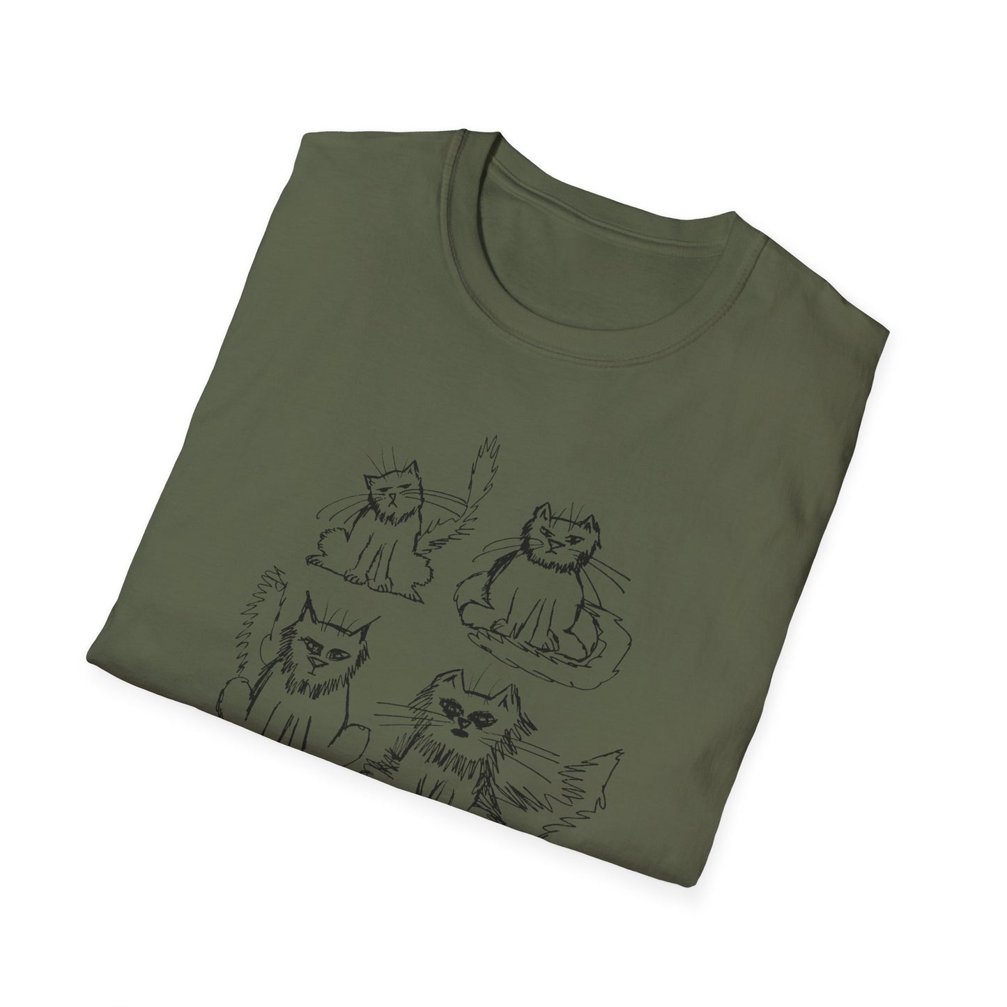 original drawing another six cats tshirt