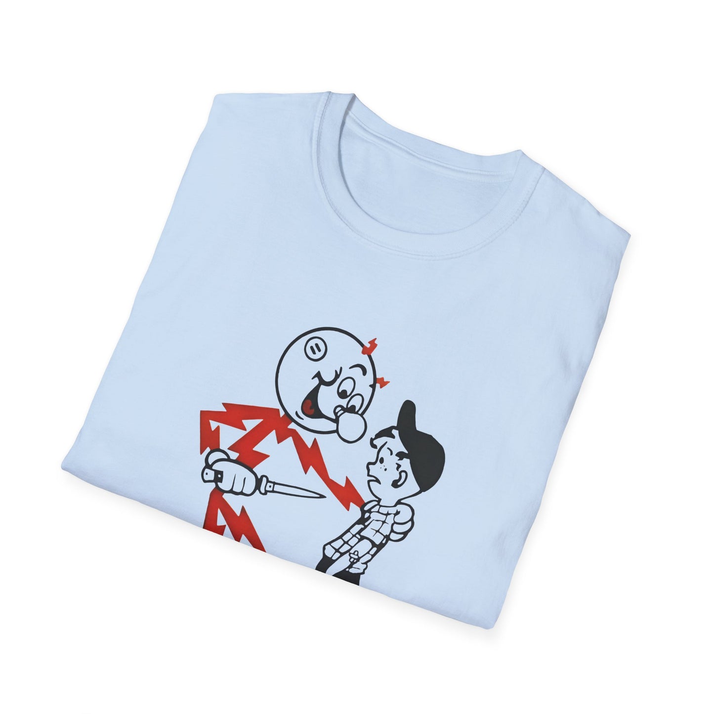 reddy kilowatt electricity will kill you vintage logo reproduction tshirt
