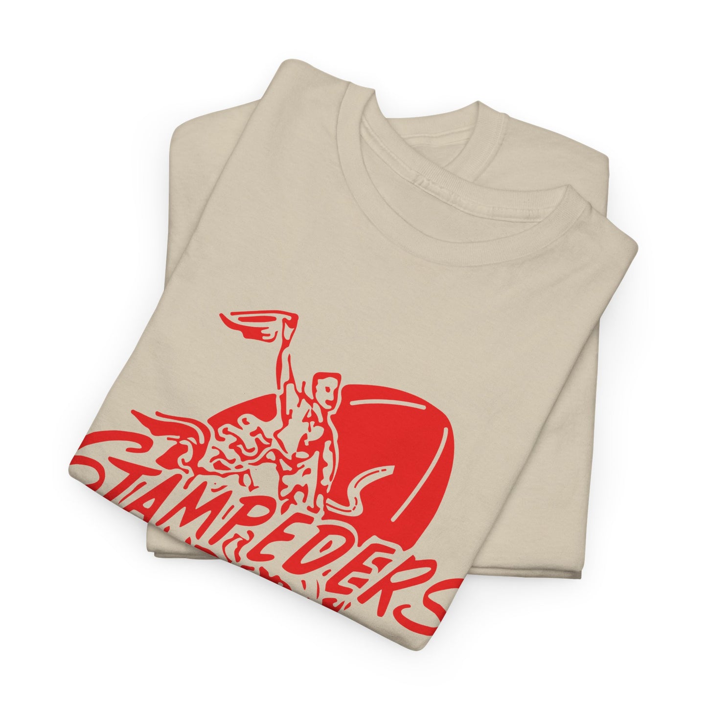 cfl calgary stampeders 1945 to 1971 vintage logo repdroduction tshirt