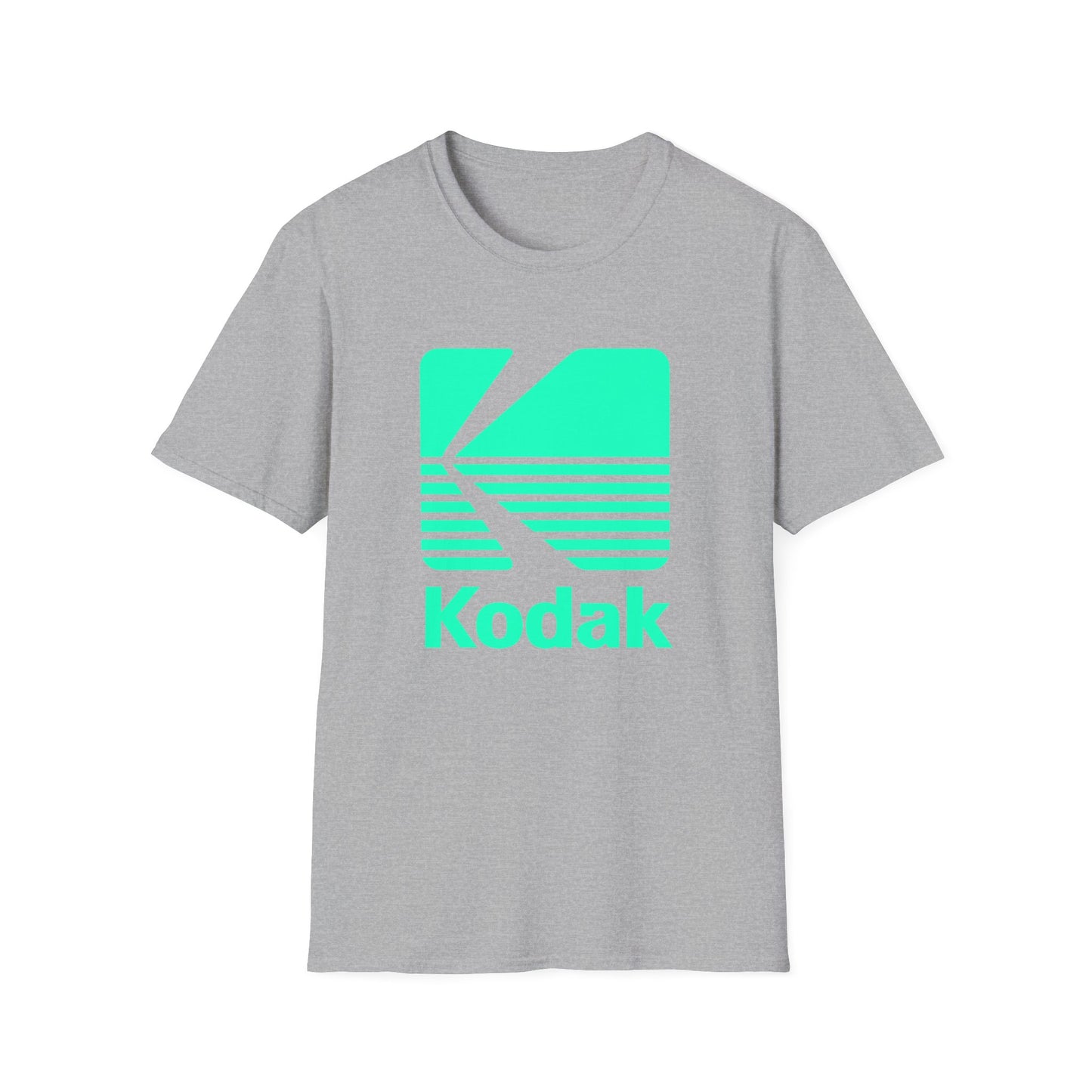 1980s vintage kodak logo in turquoise tshirt