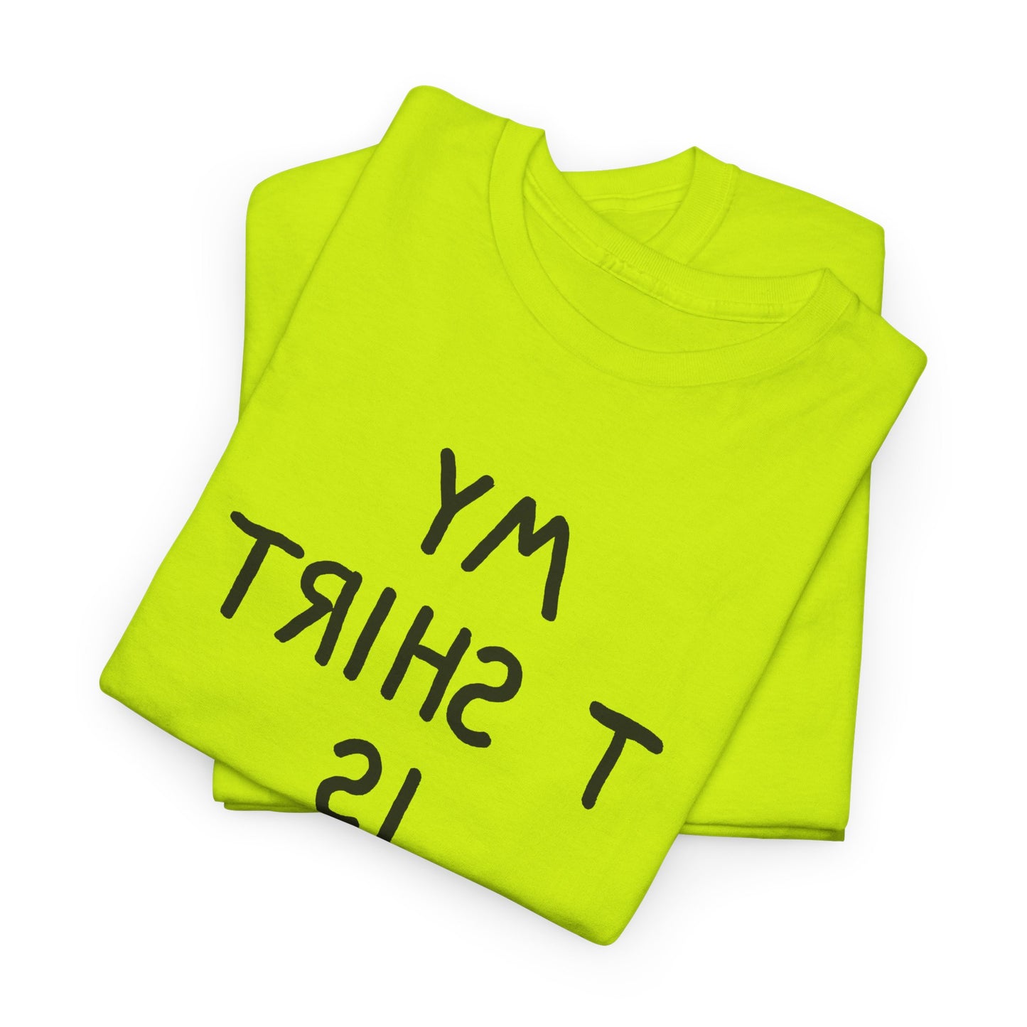 1960s novelty my tshirt is inside out spelled backwards custom hand drawn reproduction tshirt