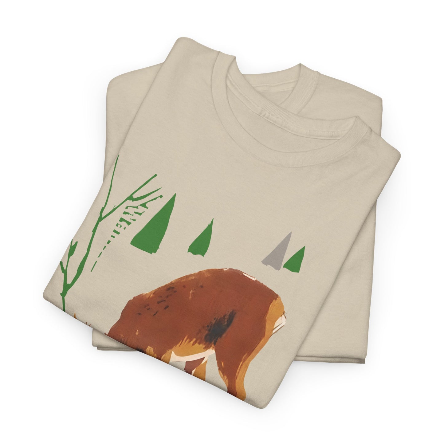 1961 slovakian living beauty vintage deer art reproduction tshirt