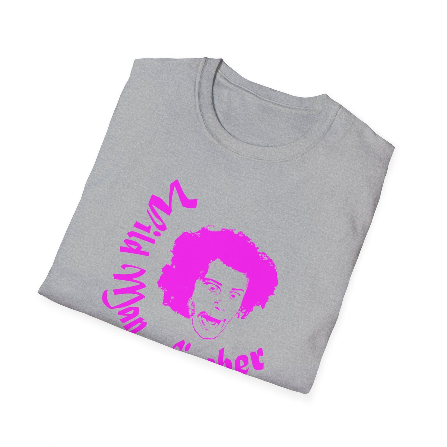 wild man fischer pink stencil tshirt