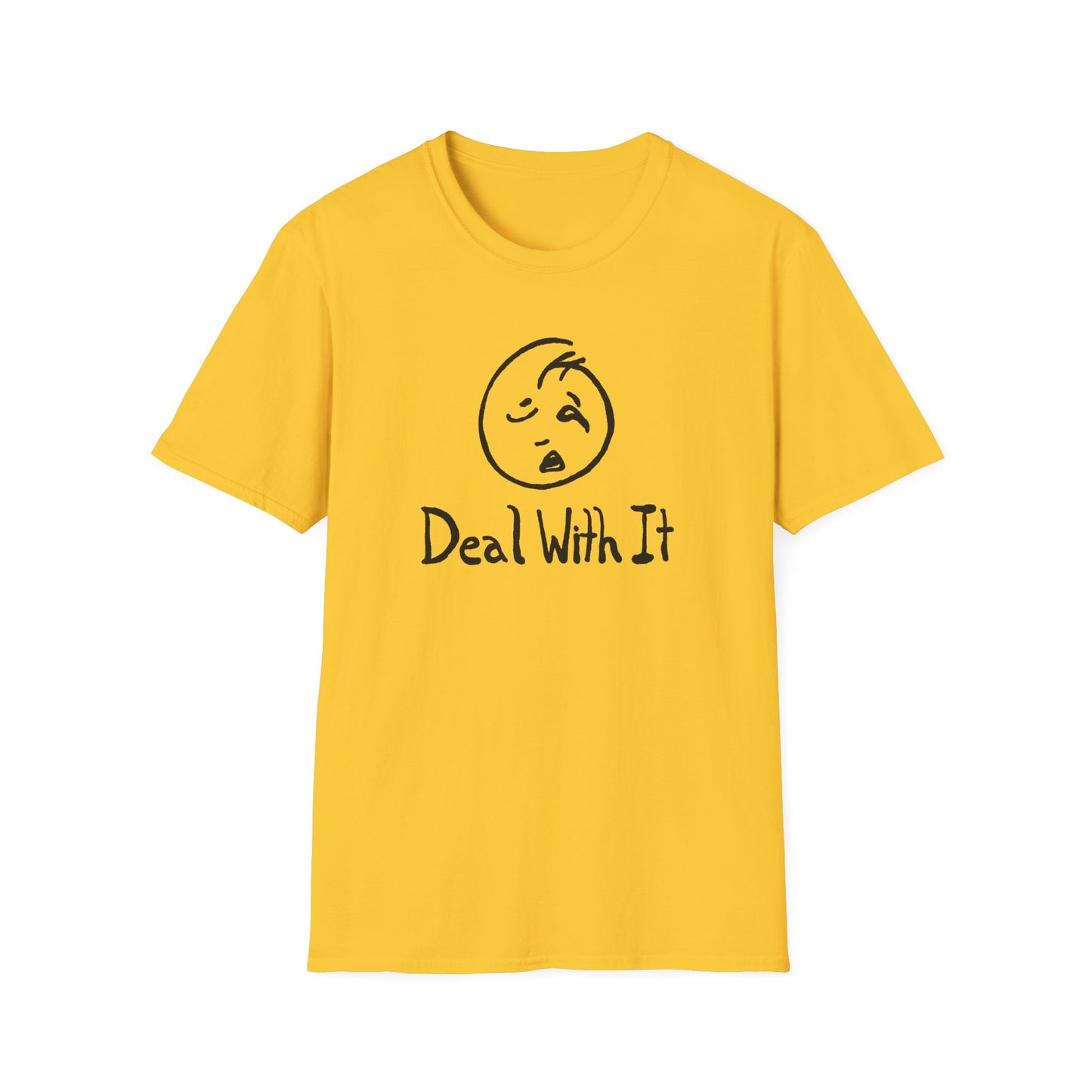 deal with it weird sad guy tshirt
