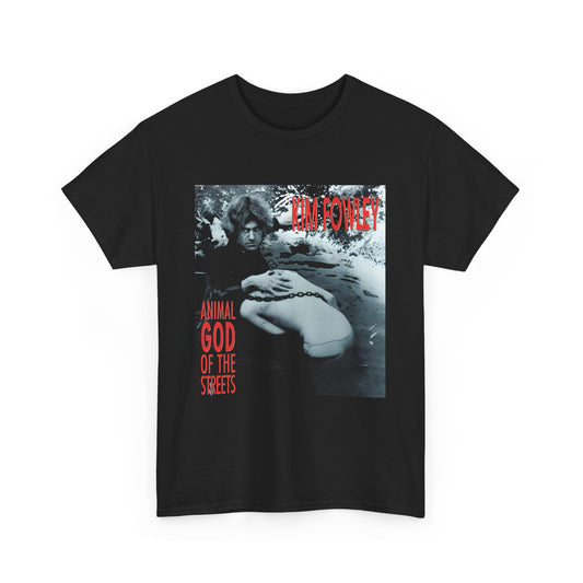 1974 animal god of the streets by kim fowley album cover stretched tshirt