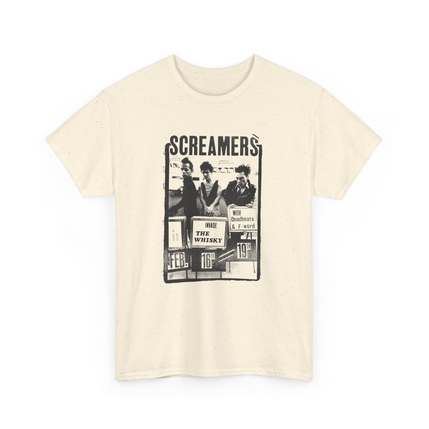 screamers, deadbeats, f-word show at the whiskey-a-go-go in west hollywood february 1978 show poster tshirt