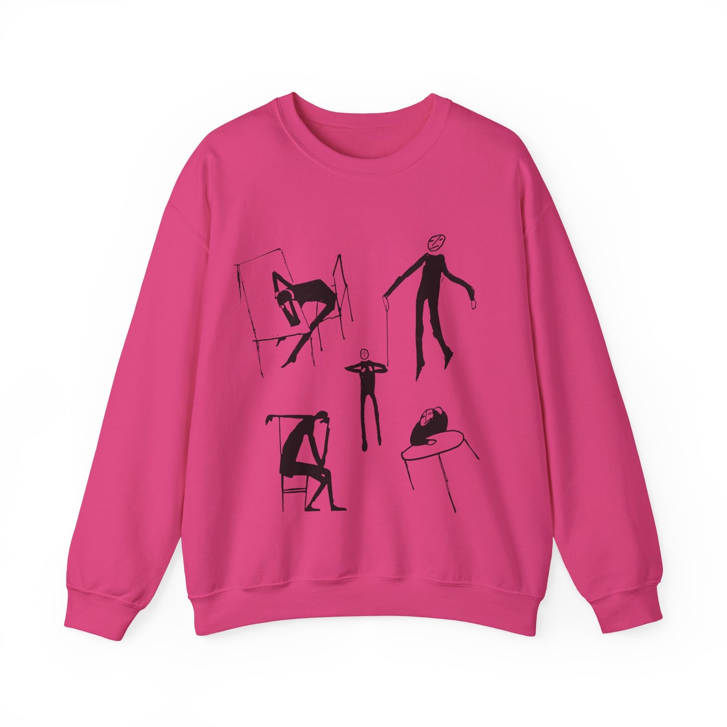 early 1900s sketches (collage of sketches) india ink on paper by franz kafka unisex heavy blend crewneck sweatshirt