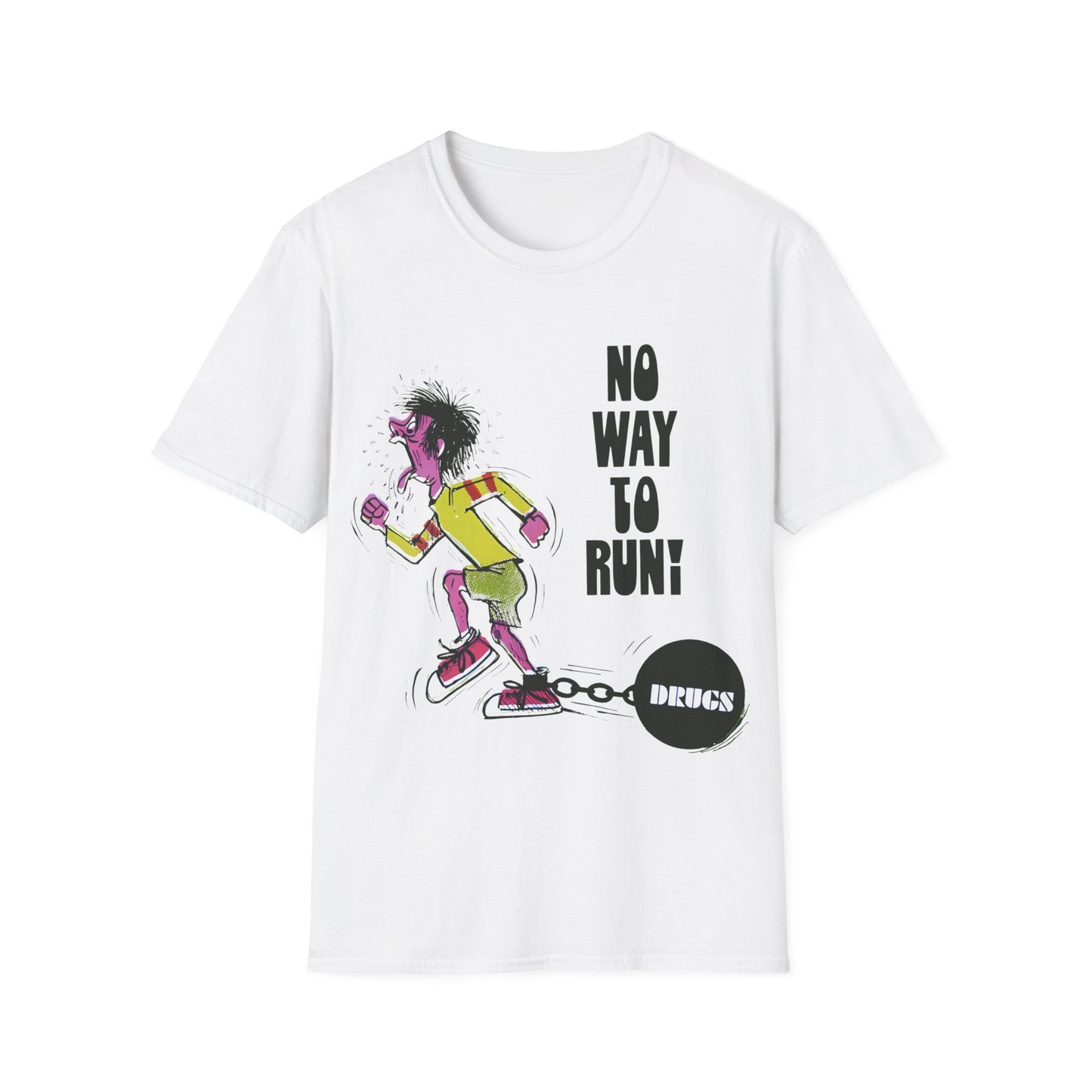 1960s/70s anti-drug poster "no way to run (drugs)" by smartset smarteen s.o.s tshirt