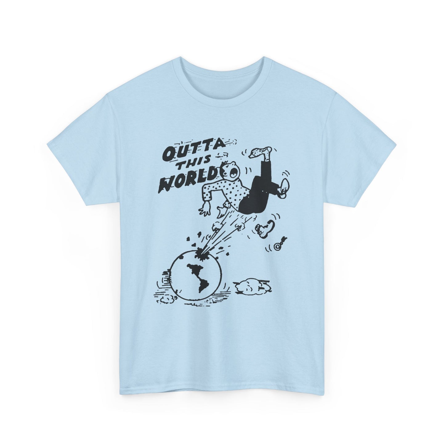 mid century burlesque advertising image outta this world tshirt