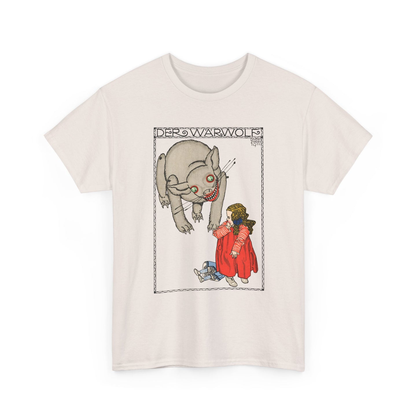 1911 josef von diveky the werewolf (der warwolf) color lithograph reproduction tshirt