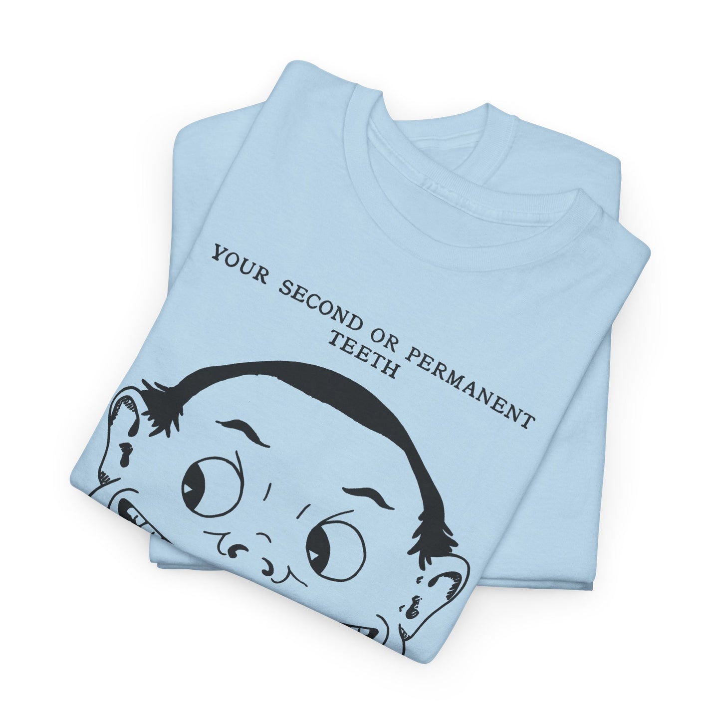 1918 illustration from child's book of teeth kid with teeth chart tshirt