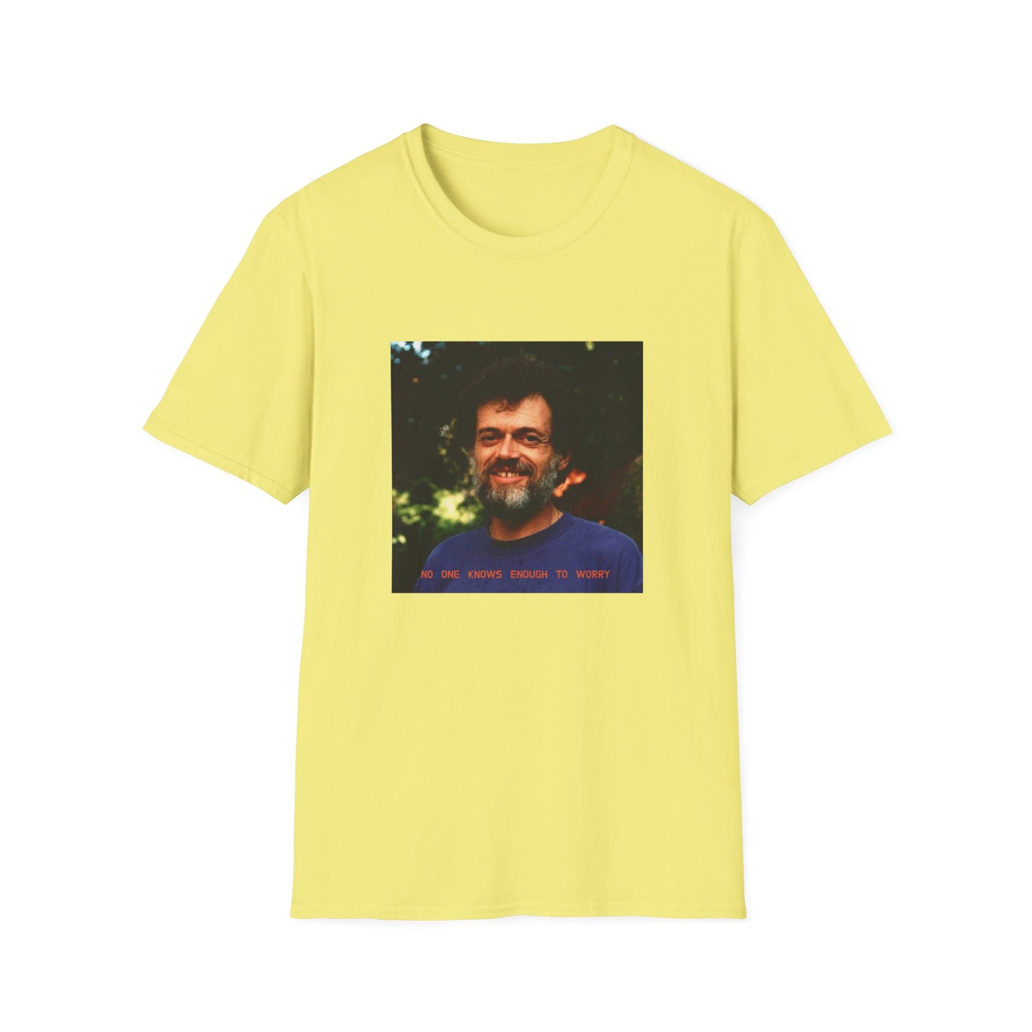 terence mckenna no one knows enough to worry tshirt