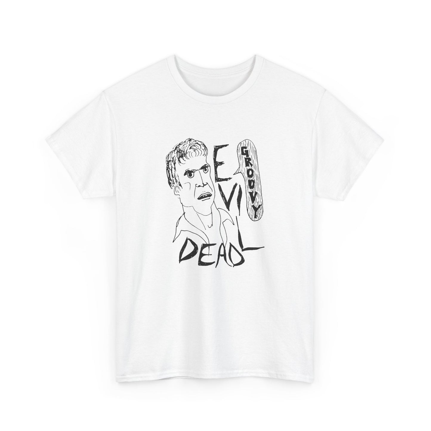 original drawing sketch ash evil dead groovy tshirt